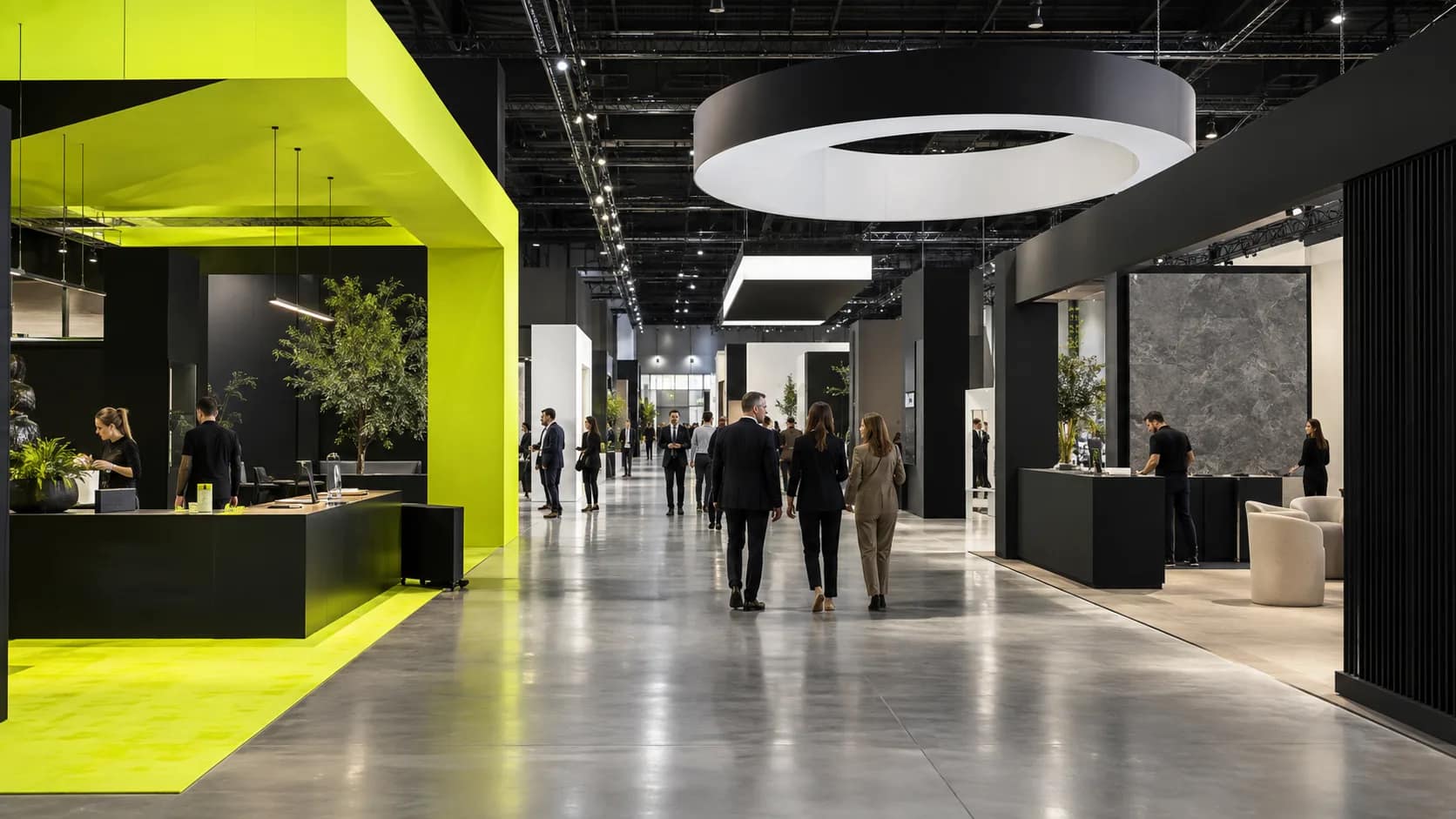 Salon professionnel à l’architecture contemporaine